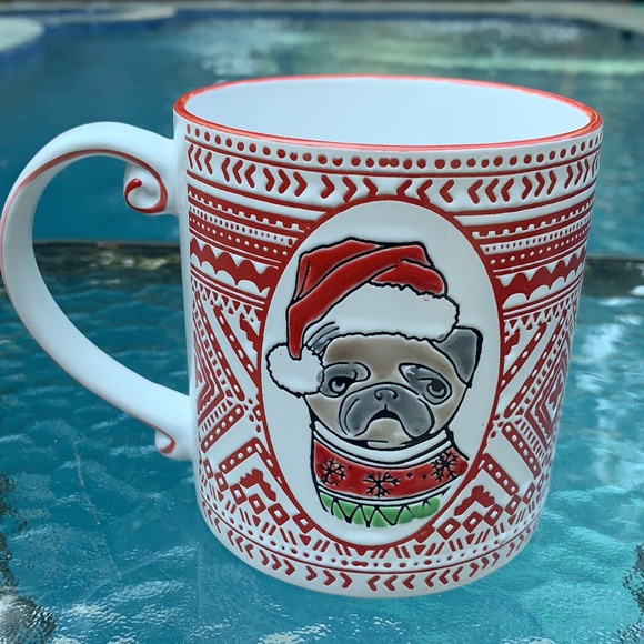 New Pug Holiday ceramic large coffee mug - Picture 4 of 6